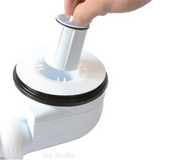 Luxe douchebaksifon Nicolle Turboflow 90mm met chroom afdekplaat