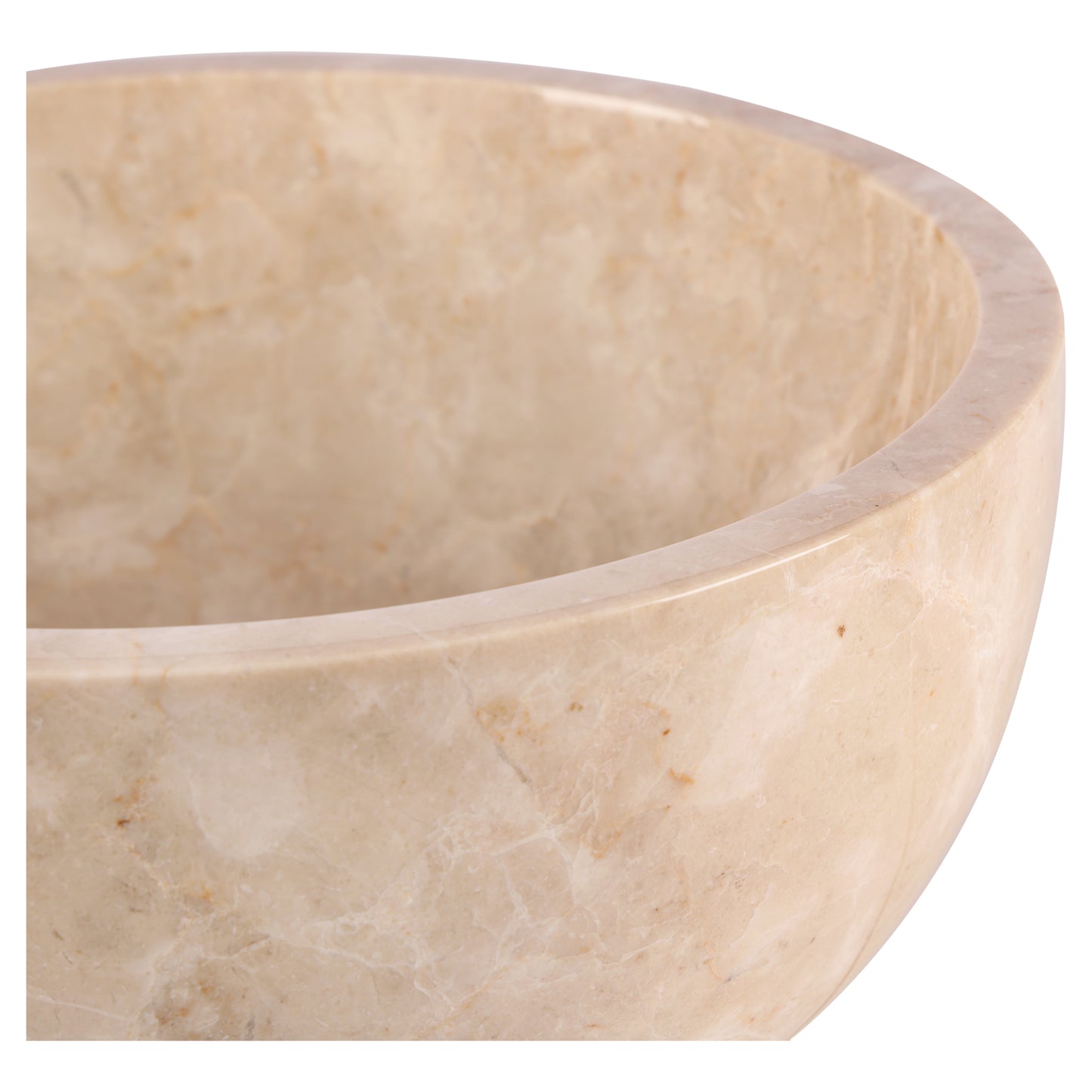 Opbouw waskom Differnz Lodi rond 38cm marmer beige