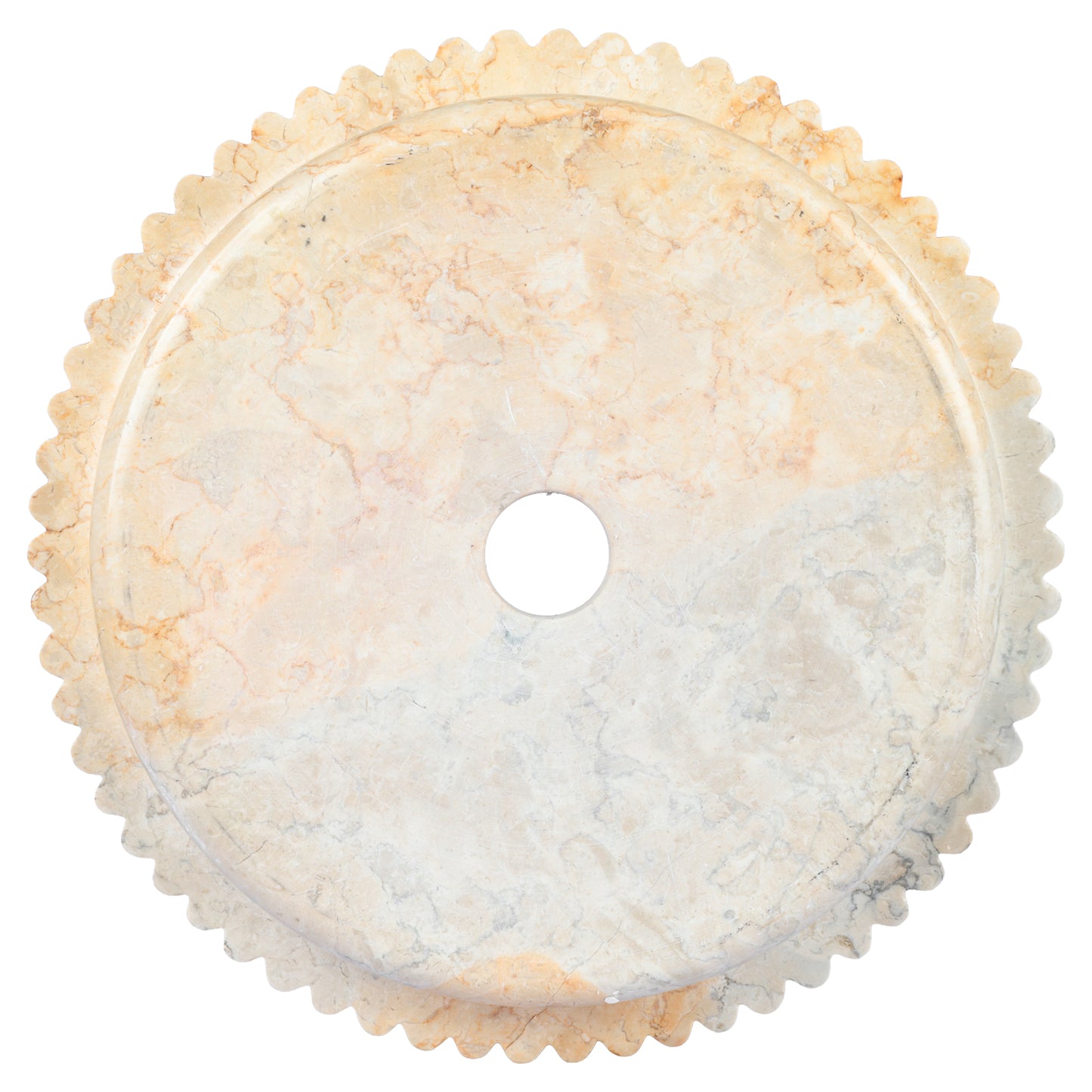Opbouw waskom Differnz Ribba rond 40cm marmer beige