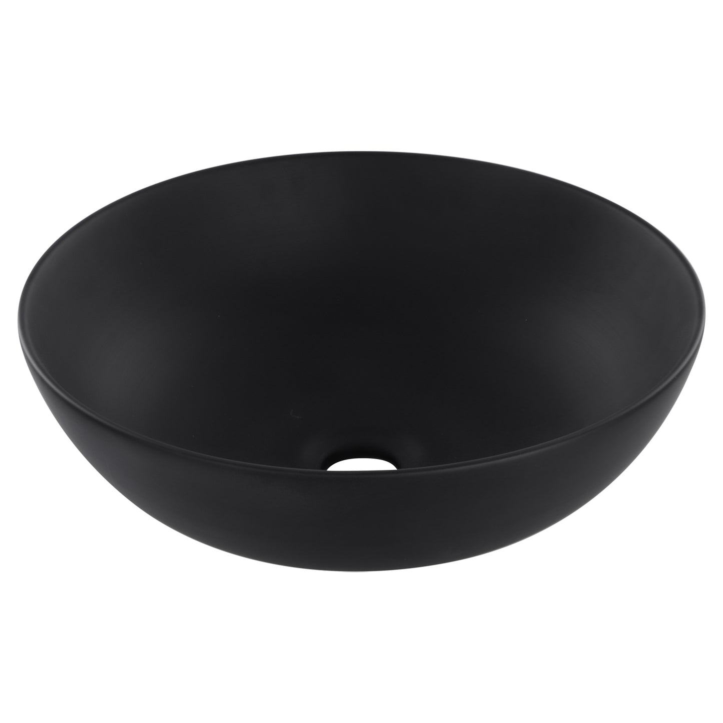 Opbouw waskom Differnz Slim rond 40cm keramiek mat zwart