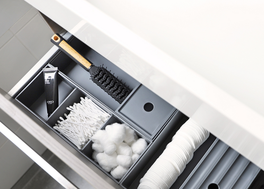 Lade organizer set Differnz 3dlg in grijs kunststof