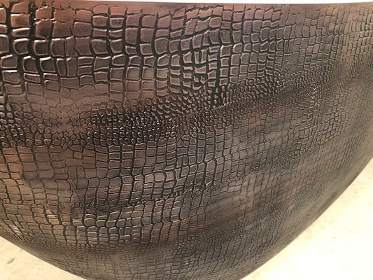 Vrijstaand ligbad Sanitado Industry Croco 180x86cm koper bruin geschubd