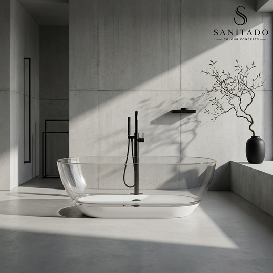Vrijstaand ligbad Sanitado Rainbow Transparant 170x78cm clear