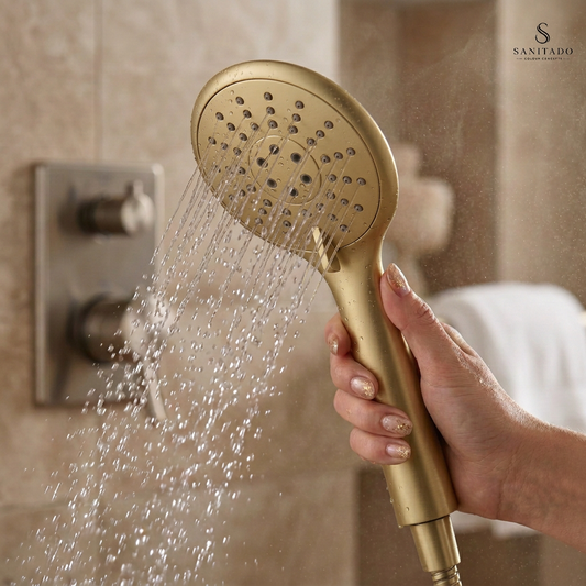 Sanitado Industry Luxe Handdouche 3-standen Mat Goud