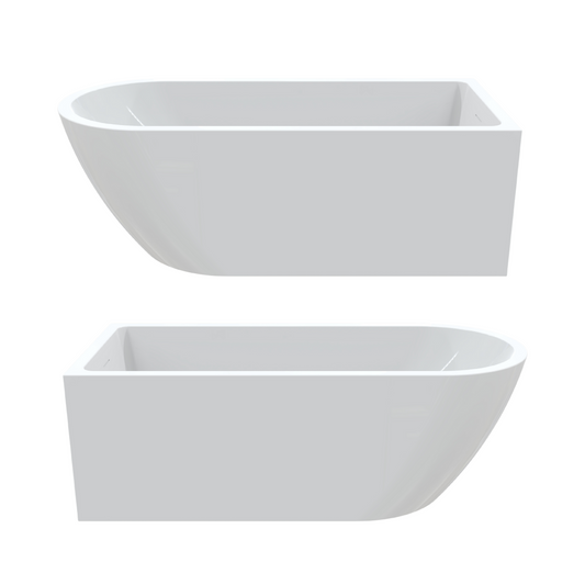 Vrijstaand half ligbad Sanitado Industry Boat 170x75cm mat wit