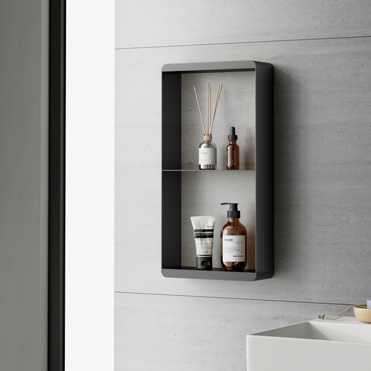 Hangend doucherek 50x25x9cm Sanitado Industry Soap in gunmetal