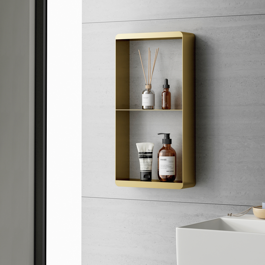 Hangend doucherek 50x25x9cm Sanitado Industry Soap in mat goud