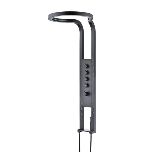 Thermostatische douchehemel Sanitado Industry Future 2.0 in mat zwart