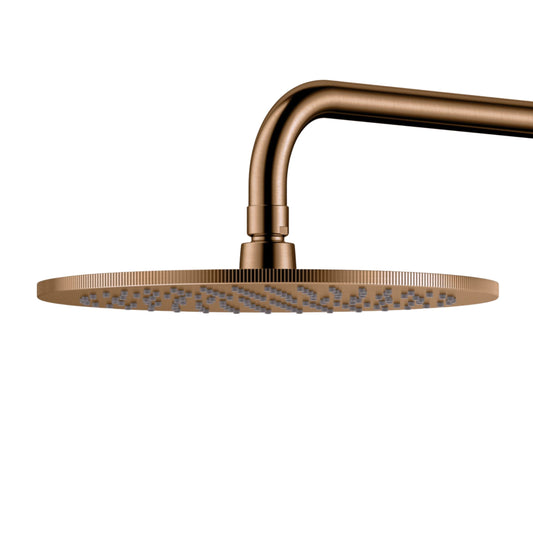 Complete thermostatische regendouche rond Sanitado Industry in mat brons