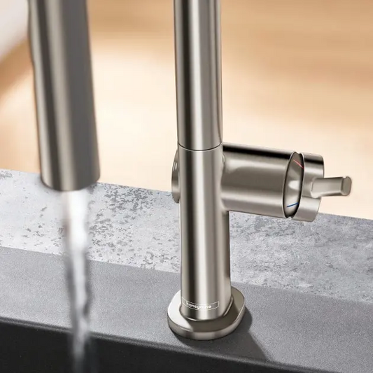 Keukenmengkraan Hansgrohe Talis M54 220 in RVS look