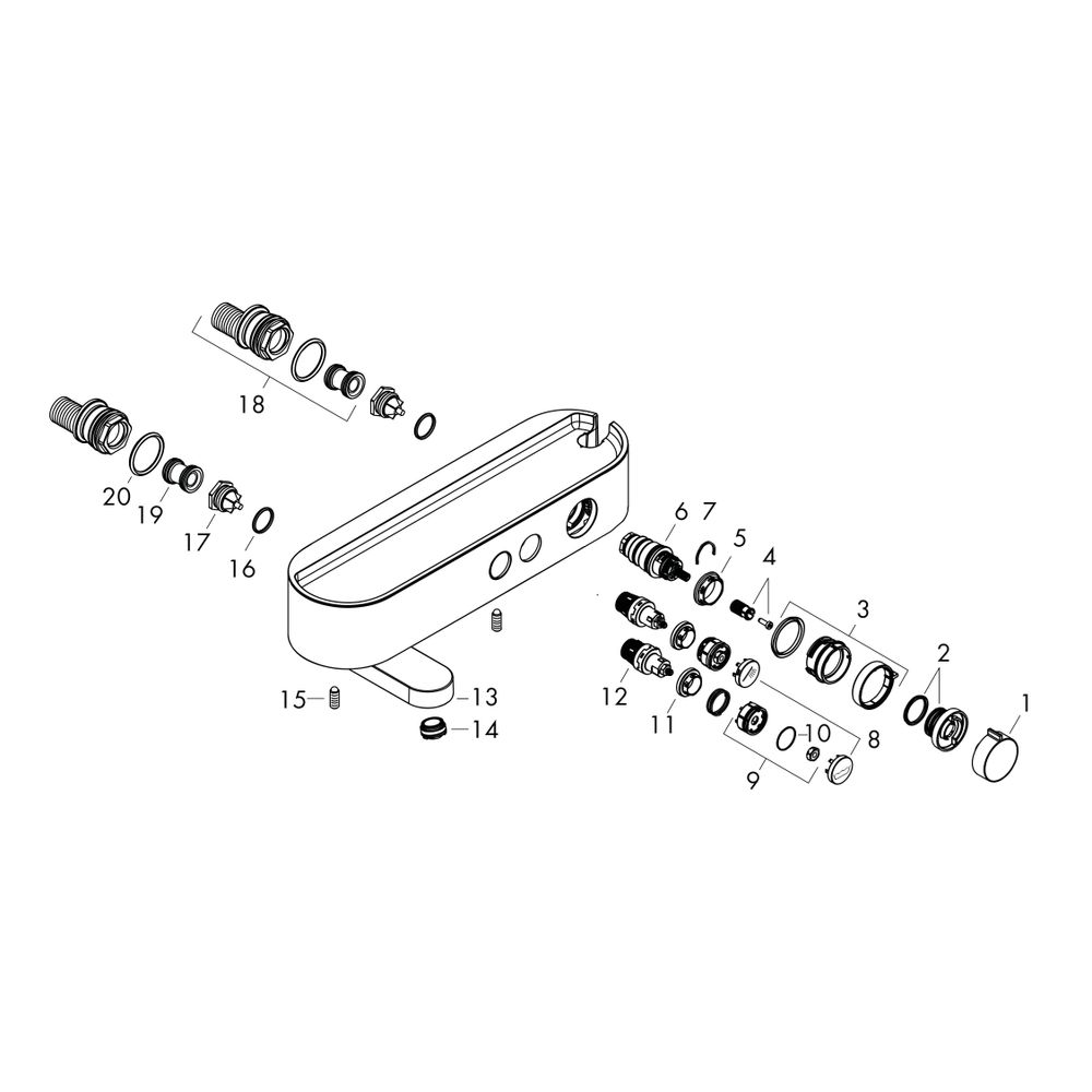 Thermostatische badkraan Hansgrohe ShowerTablet Select 400 chroom