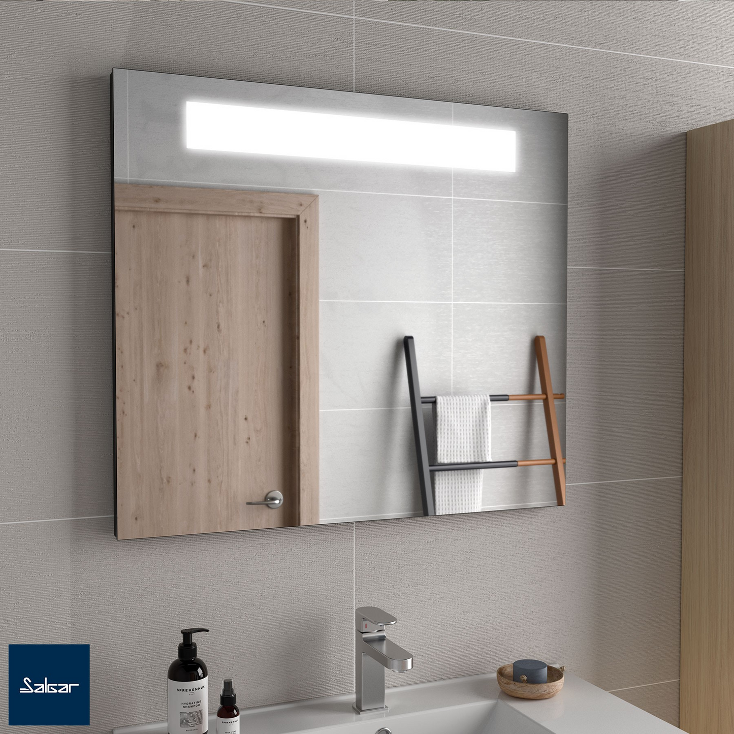 Badkamer spiegel Salgar Alcor 60cm met LED verlichting en anticondens