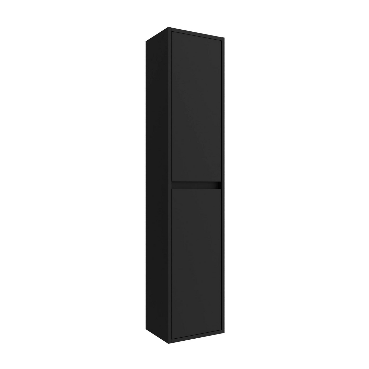 Badkamer kolomkast Salgar Noja 140cm zwart mat