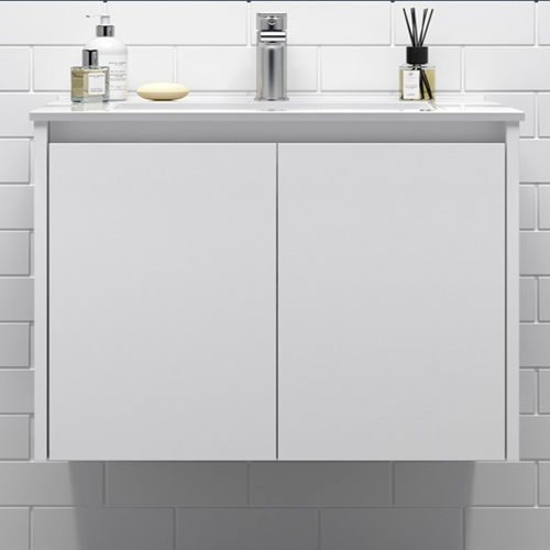 Badkamer onderkast en wastafel Salgar Noja 60cm 2 deuren wit mat