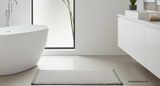 Badmat Differnz Devon 80x50 cm grijs katoen