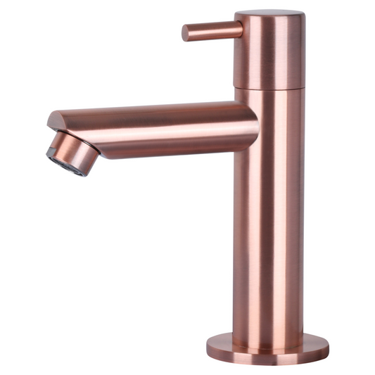 Complete fonteinset Differnz Ribble 38x18 cm natuursteen en koper rechte kraan