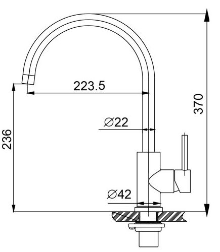Keukenmengkraan Wiesbaden Austin met coldstart in geborsteld RVS