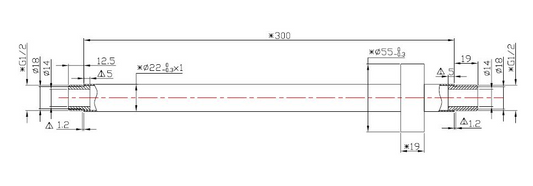 Wiesbaden Unimatch douchearm met plafondbevestiging 30 cm geborsteld messing PVD
