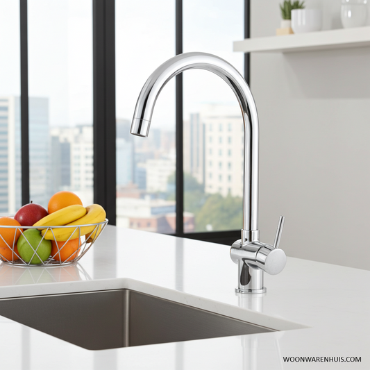 Keukenmengkraan Wiesbaden Caral met coldstart in chroom