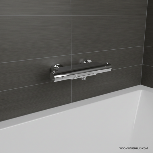 Thermostatische badkraan Wiesbaden Style waterval met Cool Touch in chroom