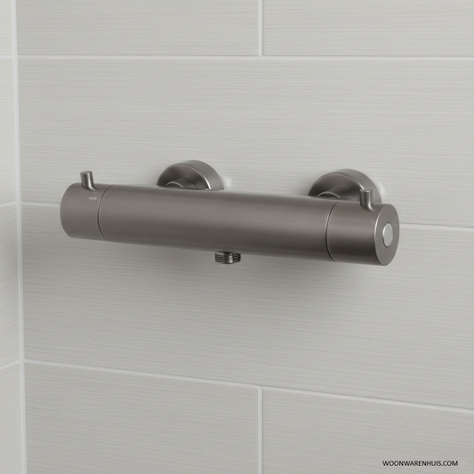 Thermostatische douchekraan Wiesbaden Caral met Cool Touch in gunmetal