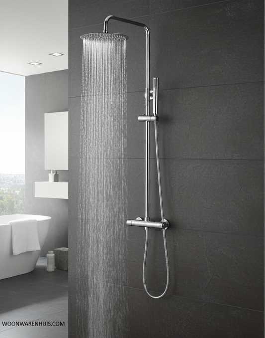 Thermostatische opbouw regendoucheset Xellanz Twenty Eco chroom