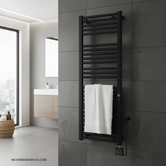 Elektrische designradiator Elara Smart Wifi 120cm x 45cm mat zwart