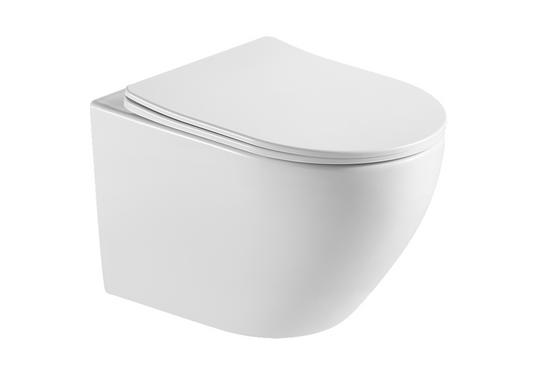 Wandcloset Xellanz Nibiru rimless met softclose toiletzitting wit mat