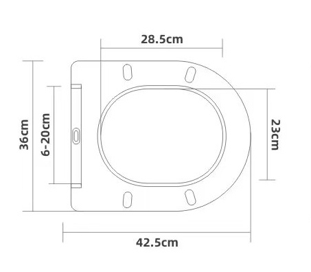 Wandcloset Xellanz Nibiru rimless met softclose toiletzitting wit mat