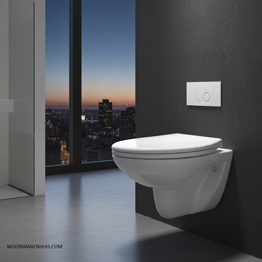 Wandcloset Xellanz Neptunus 2.0 met toiletzitting glans wit