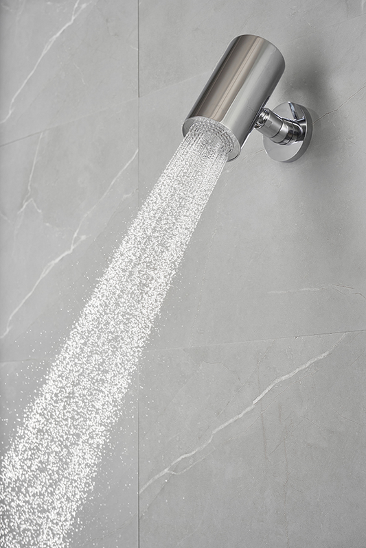 Wiesbaden Unimatch Beam hoofddouche rond 1 stand met muurbevestiging chroom