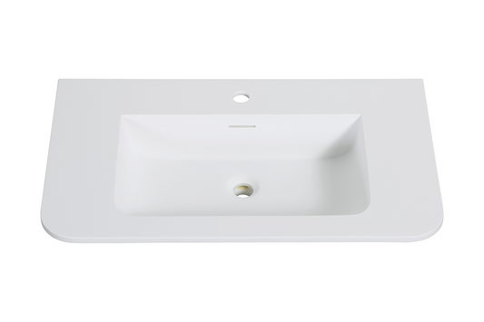 Wastafel Wiesbaden Laro 80cm solid surface mat wit