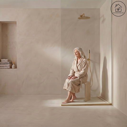 Douchekruk Wiesbaden Zita Solid surface 40x30cm mat beige
