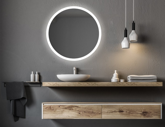 Badkamer spiegel GD Circum 80cm met anti-condens functie en dimbare LED randverlichting
