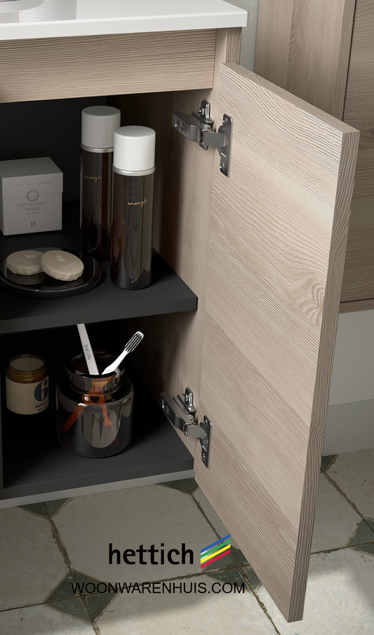 Badkamer meubelset Salgar Noja 60cm 2 deuren licht eiken