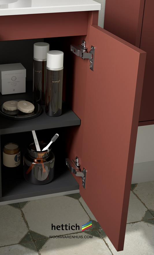 Badkamer meubelset Salgar Noja 60cm 2 deuren rood mat