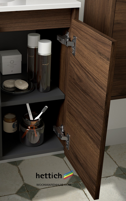 Badkamer meubelset Salgar Noja 60cm 2 deuren walnoot