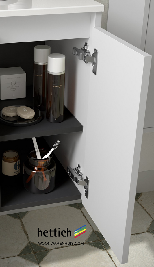 Badkamer meubelset Salgar Noja 60cm 2 deuren wit hoogglans