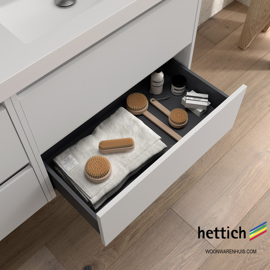 Badkamer meubelset Salgar Noja 85cm 2 laden en 1 deur recht wit mat