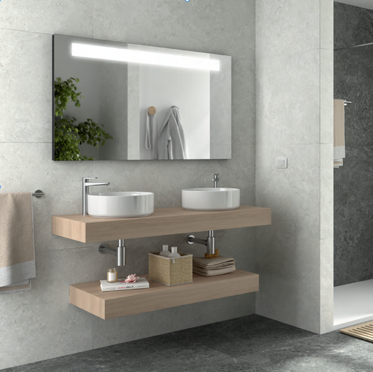 Badkamermeubelset Salgar Domus 120cm in sienna eiken - foto #2
