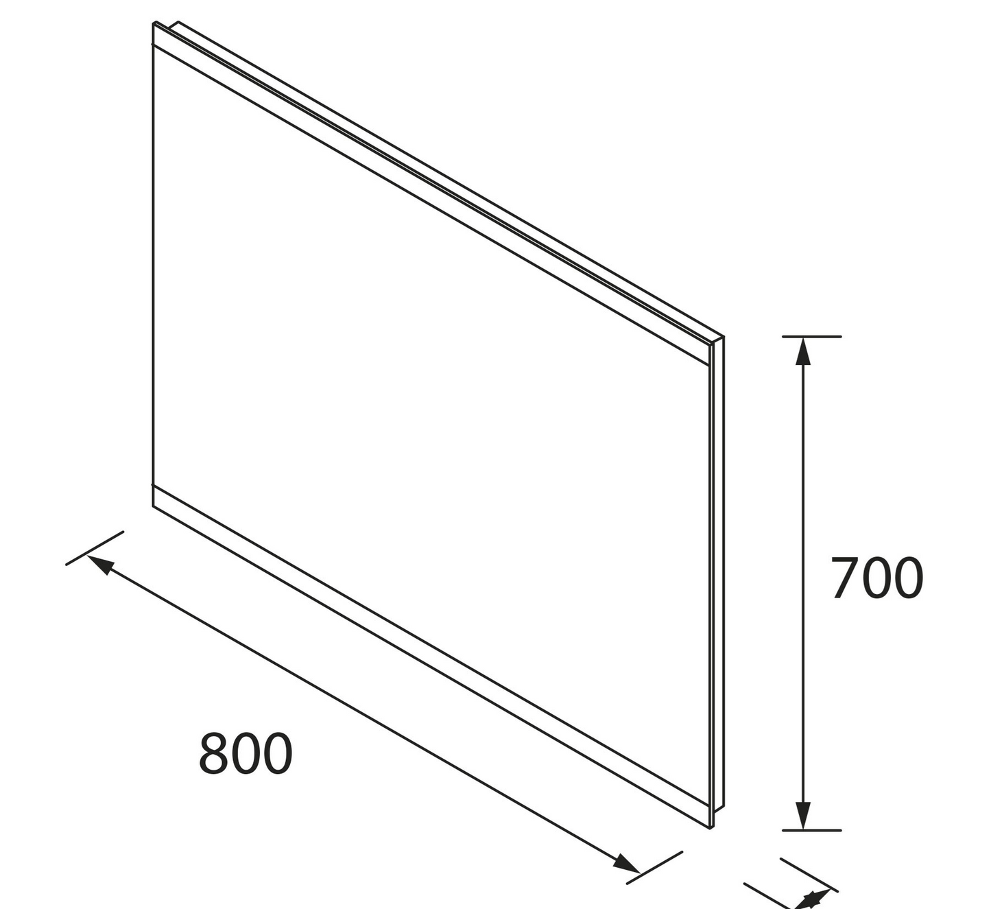 Badkamermeubelset Salgar Domus 80cm met sienna eiken topblad en mat wit onderkast