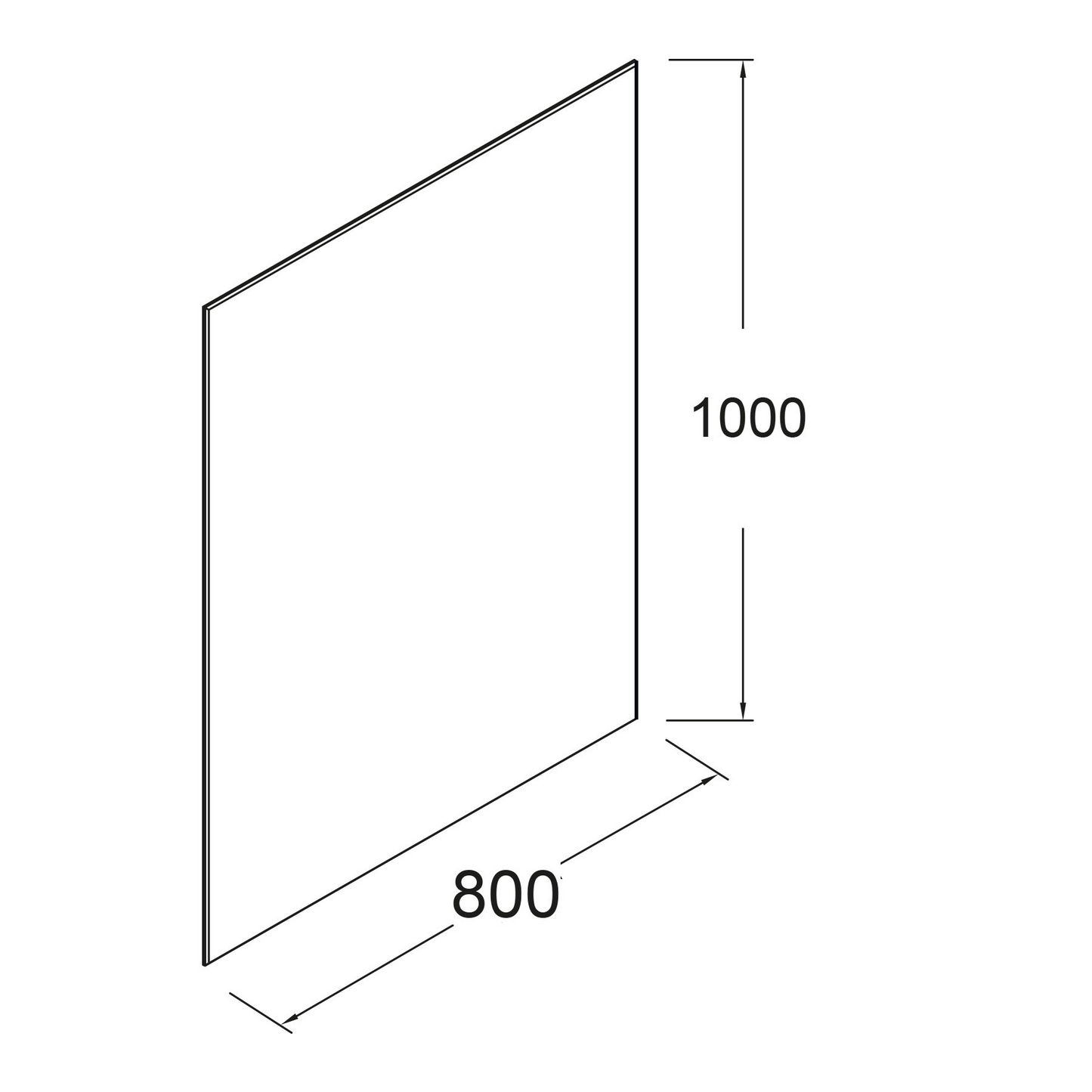 Badkamermeubelset Salgar Vima 100cm in mat wit met spiegel