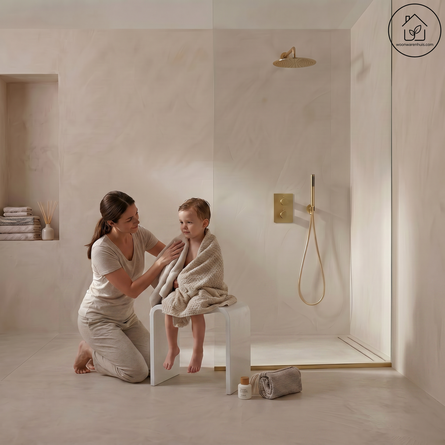 Douchekruk Wiesbaden Zita Solid surface 40x30cm mat wit