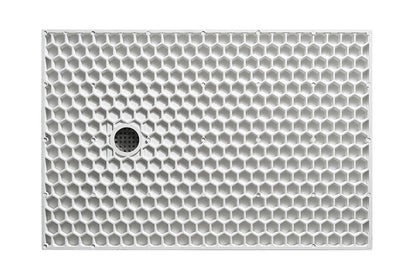 Douchebak Wiesbaden Stonea rechthoek 90x140cm antislip composiet mat wit
