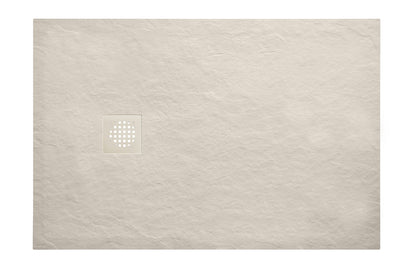 Douchebak Wiesbaden Stonea rechthoek 80x90cm antislip composiet mat beige