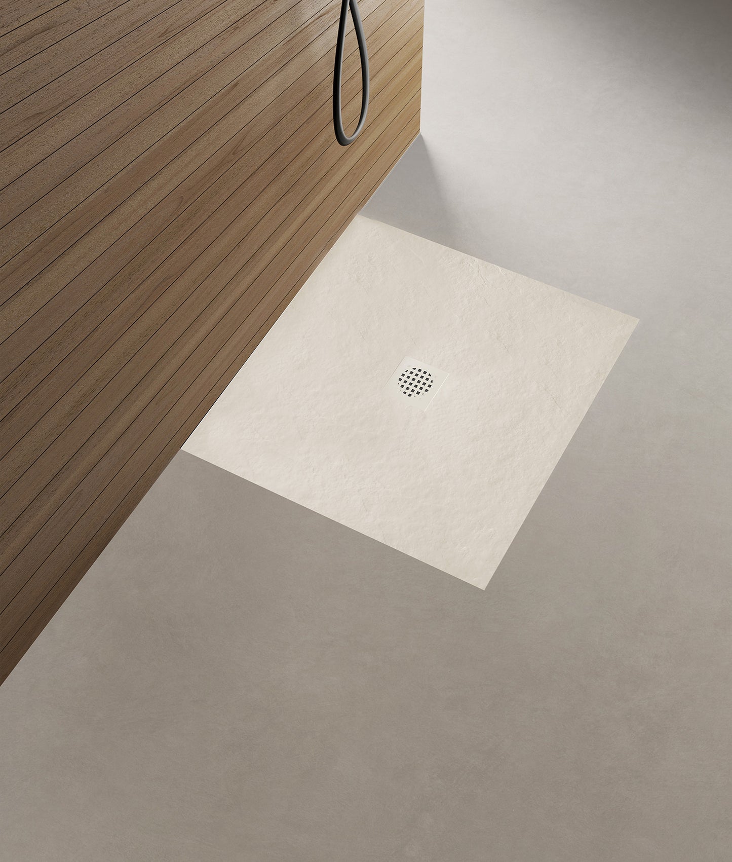 Douchebak Wiesbaden Stonea vierkant 90x90cm antislip composiet mat beige