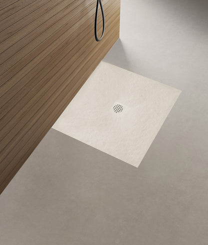 Douchebak Wiesbaden Stonea vierkant 90x90cm antislip composiet mat beige