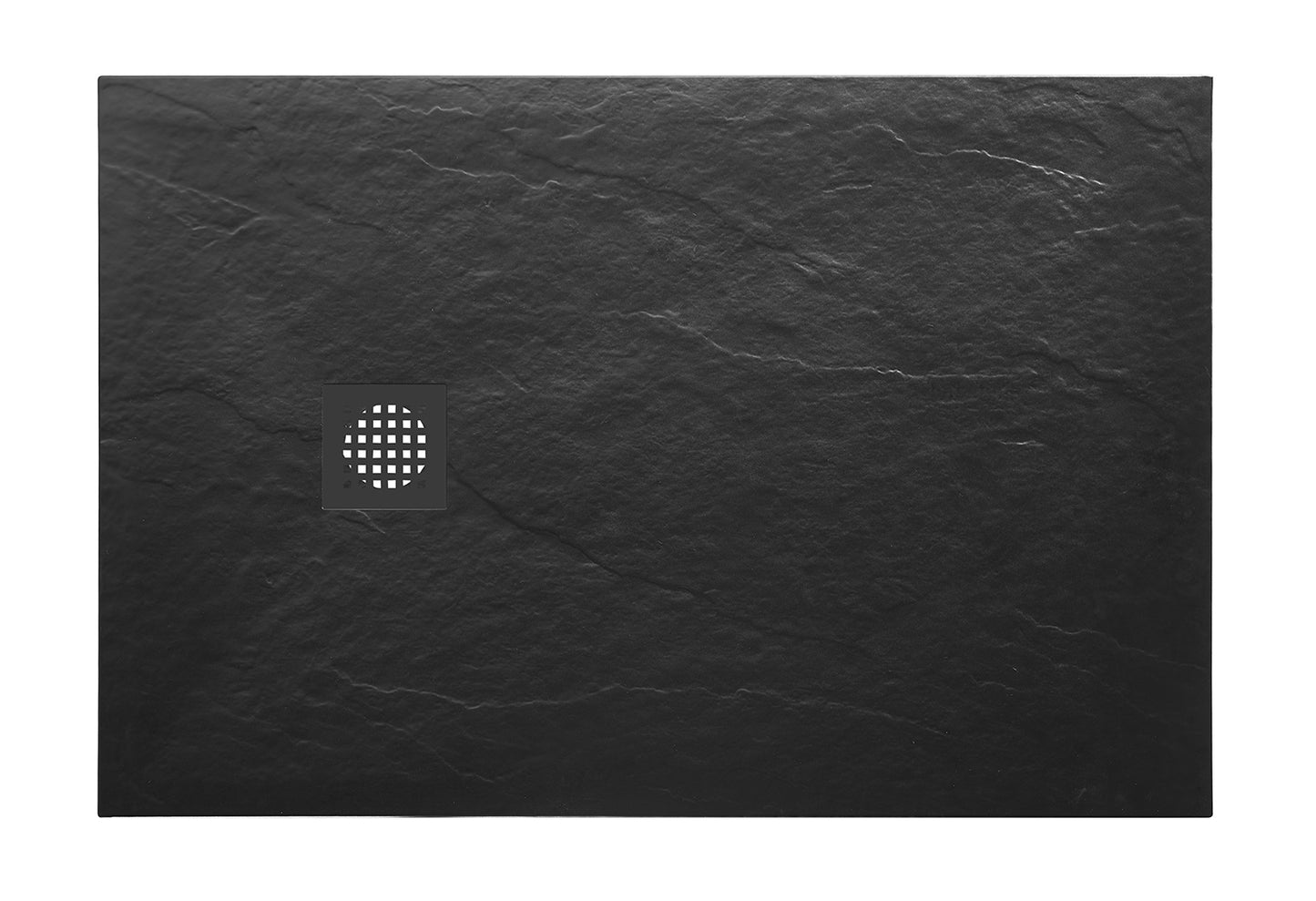 Douchebak Wiesbaden Stonea rechthoek 80x120cm antislip composiet mat zwart