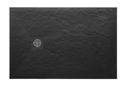 Douchebak Wiesbaden Stonea rechthoek 80x120cm antislip composiet mat zwart