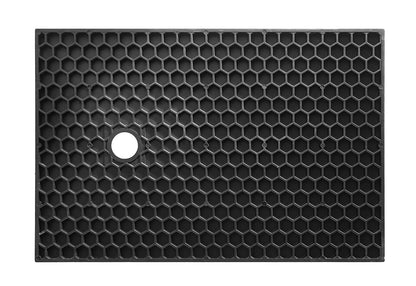 Douchebak Wiesbaden Stonea rechthoek 80x140cm antislip composiet mat zwart